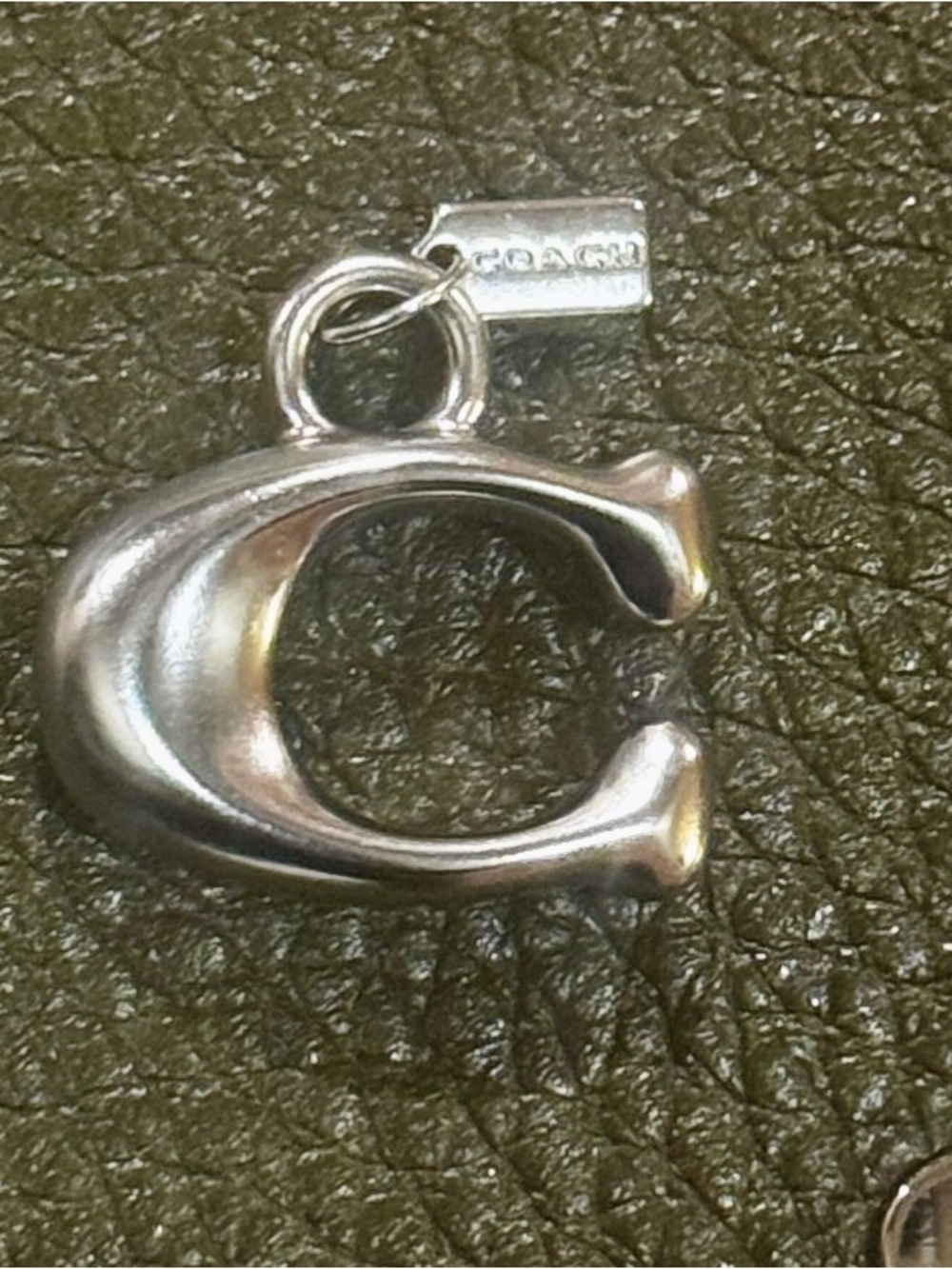 Coach Silver 'C' Letter Charm with Coach Tag - Picture 8 of 10